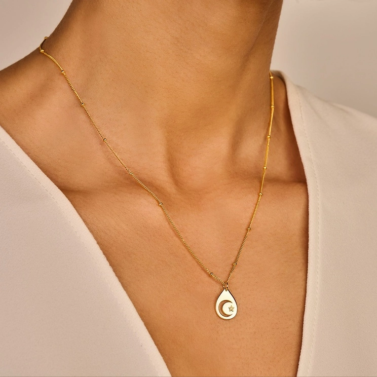 Crescent Star Necklace