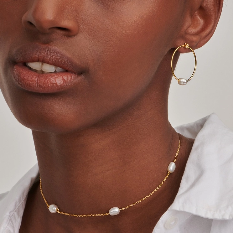 Nacré (Single) Hoop