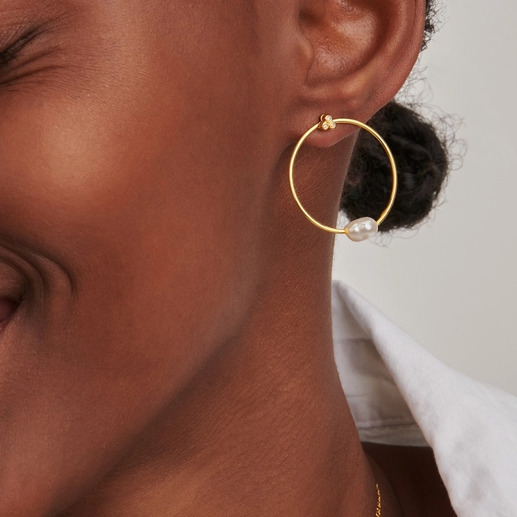 Nacré (Single) Hoop
