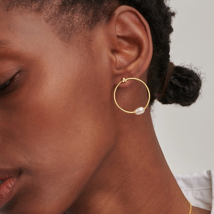 Nacré (Single) Hoop