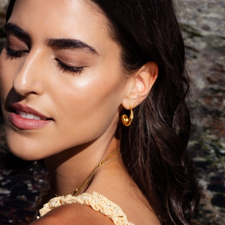 Honey Drip Large Hoops