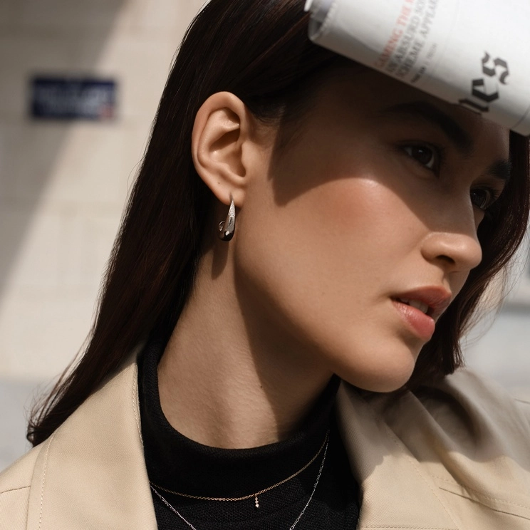 Honey Drip Large Hoops