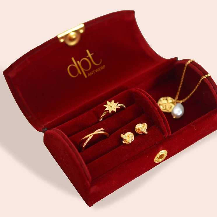 Travel Jewelry Case - Red