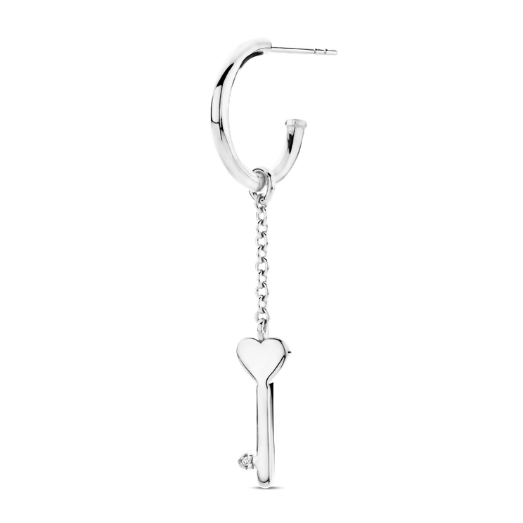 Heart Key (Single) Earring
