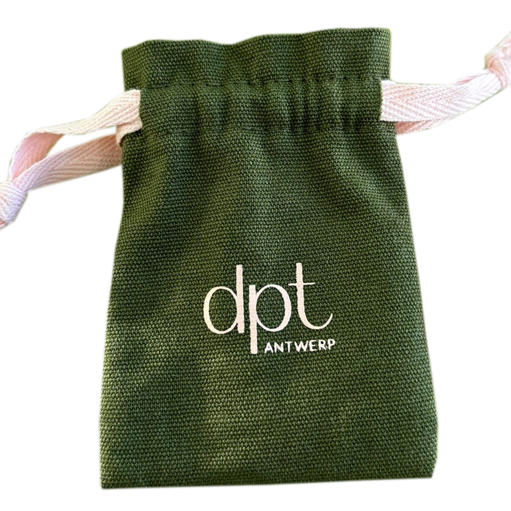 linen pouch green