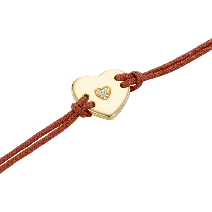 Embrace Heart Cord Bracelet