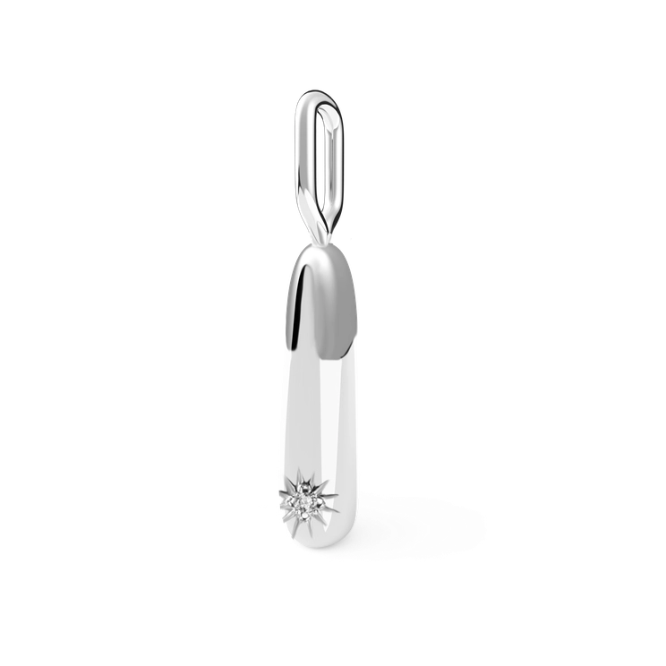 I diamond initial charm